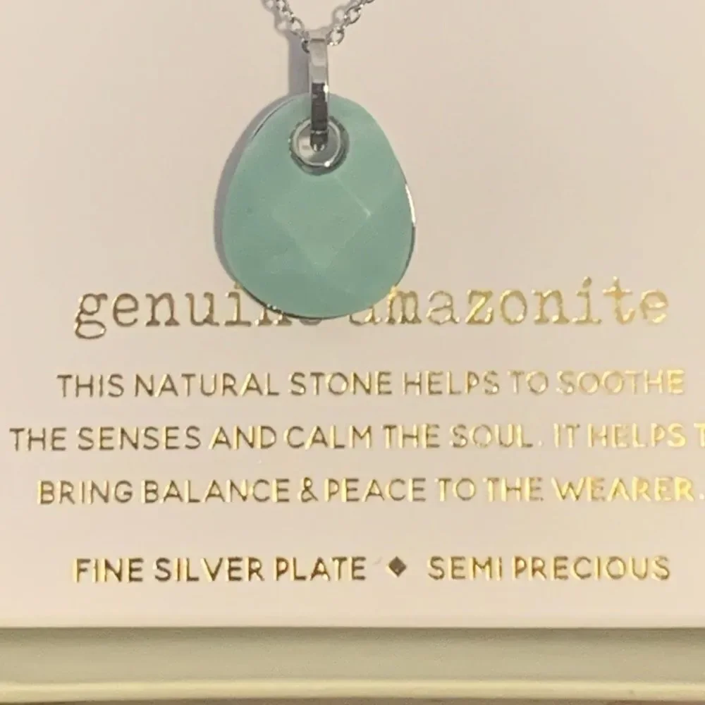 Rhode & Co amazonite  turquoise stone pendant necklace